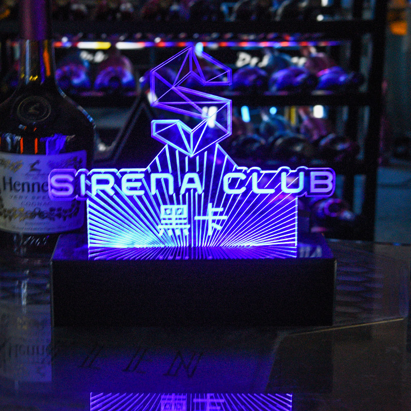Luminous Bar Booking board Custom LED Creative acrylic Acrylic Booking card Remain table Card Bar VIP Booking Desk Lamp-Taobao