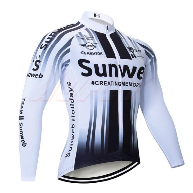 SUNWEB riding suit long-sleeved thin suit men's road mountain bike riding pants clothing quick-drying summer can be customized