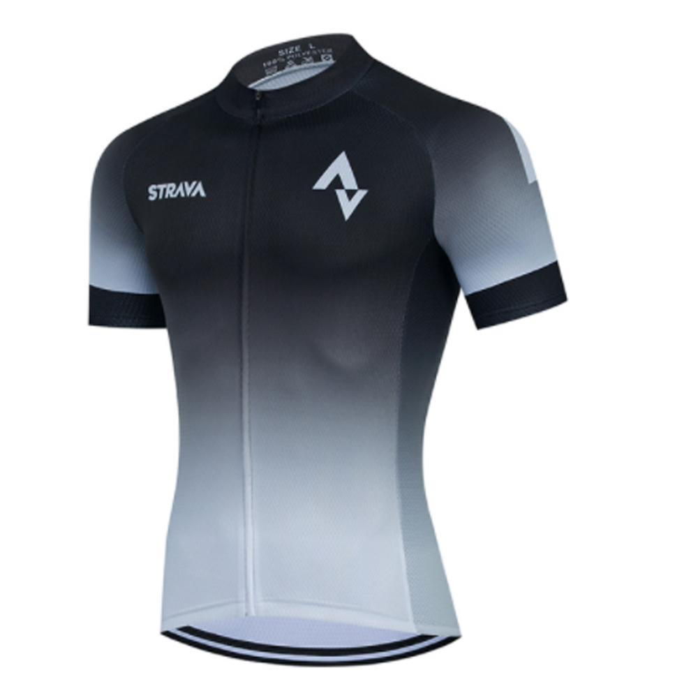 STRAVA cycling clothing short-sleeved thin section colorful suit men's professional road mountain bike bicycle clothing quick-drying summer