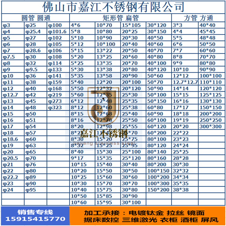 GB 201 304 Decorative products stainless steel pipe square pass round pass polished stainless steel square tube round tube flat tube