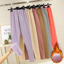 Autumn Winter Duvet Spontaneous Hot Autumn Pants Woman Pure Cotton Inside With Big Code Plus Suede Thickened Cotton Pants No-Mark Warm Pants Punch Underpants