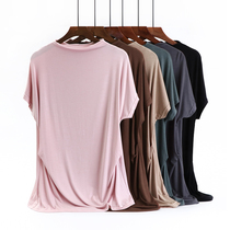 Modal short sleeve T-shirt female summer 2021 new semi-high collar inside base shirt black Joker slim top