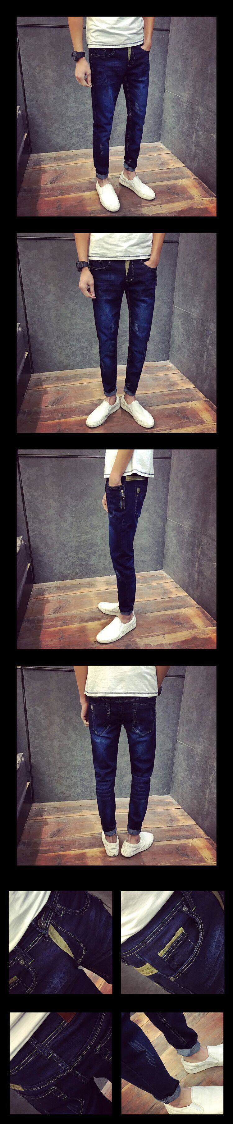 Jeans pour adolescent pieds Slim pour automne - Ref 1465510 Image 10