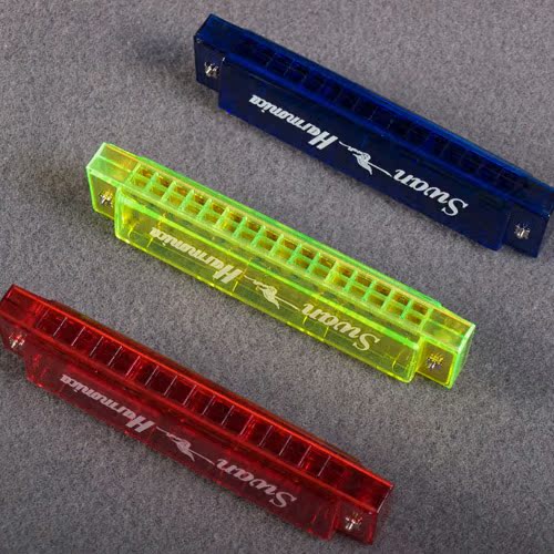 Swan 16-hole C key harmonica musical instrument for beginners color translucent children's day gift gift mini harmonica - Taobao