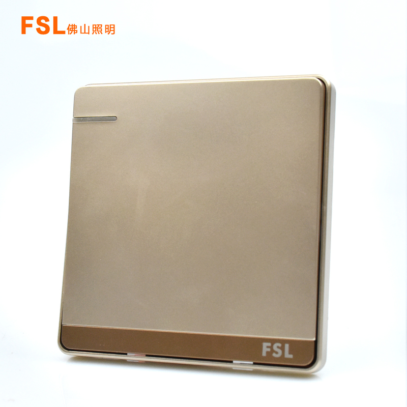 Brand F11 Series Dual-Control Switch Panel Champagne Gold Wall Switch Household Light Switch