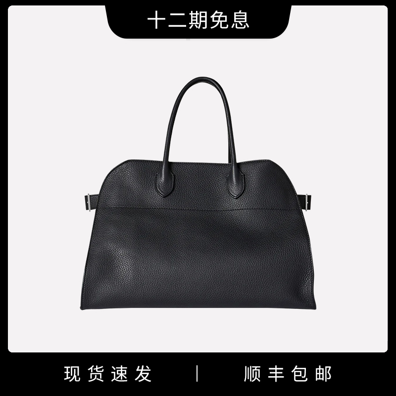 New Margaux15 Pebbled Tote Bag for Work and Commuting, Genuine Leather Large-Capacity Handbag for Women