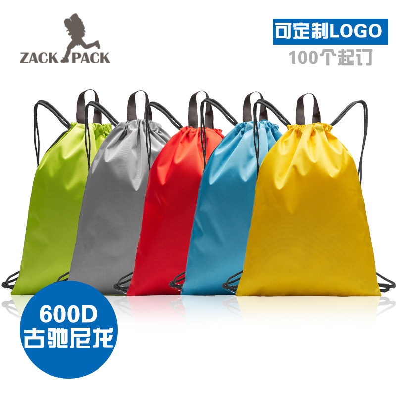 Custom LOGO sports drawstring backpack custom printed waterproof student small bundle pocket fitness zackpack