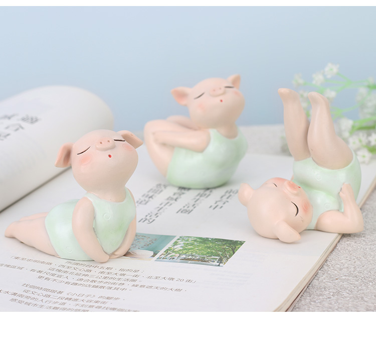 Yoga Piggy Trang trí Phụ kiện Trang chủ Cô gái Trái tim Văn phòng Dễ thương Trang trí Trang trí Đạo cụ Trang trí Quà tặng Sáng tạo shop bán đồ dcor bàn học