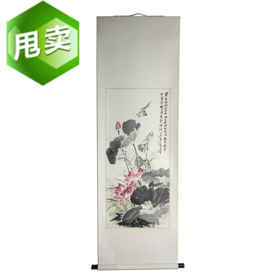Zheng Xi Qing wrote the painting of the Chinese painting scroll of the Chinese painting in 2004 Lotus painting painting painting finished