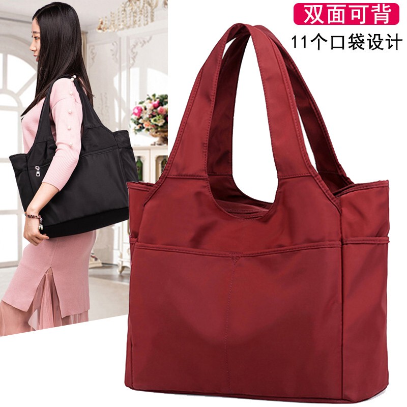 2021 New Trendy Oxford Cloth Women's Handbag Casual Multi-Pocket Large Capacity Travel Bag Nylon Shoulder Dance Bag