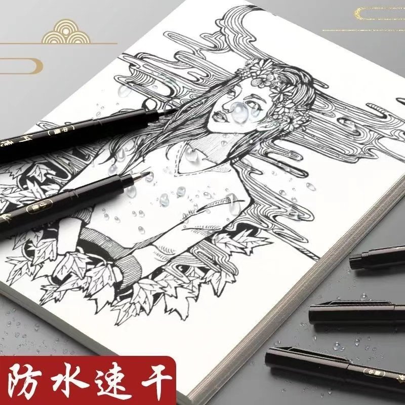 Beautiful Pen with Built-In Brush Tip, Special Soft Tip for Calligraphy, Refillable Ink, Fountain Pen-Style Brush Pen for Practicing Calligraphy, Small Regular Script, Medium Regular Script, Signature Pen