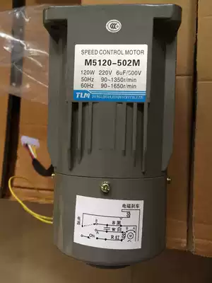 Wenzhou Dongli 120W speed control brake gear motor M5120-502M with reducer governor