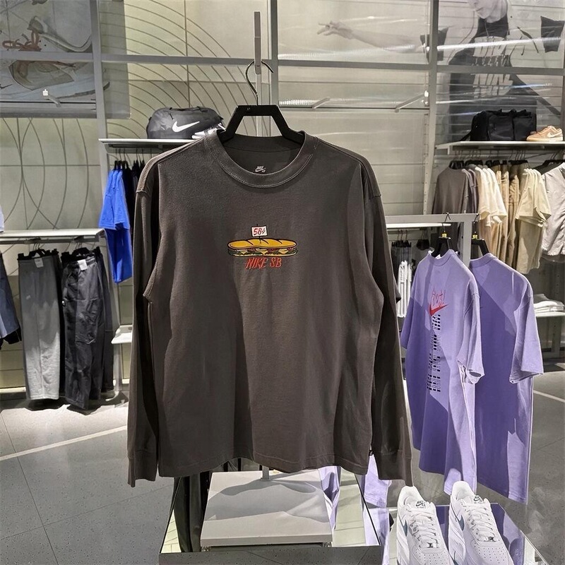 Wenwen Genuine Nike Men's and Women's New Sb Skateboard Series Casual Long-Sleeved T-Shirt Hj0807-289 Wenwen Genuine Nike Men's and Women's New Sb Skateboard Series Casual Long-Sleeved T-Shirt Hj0807-289