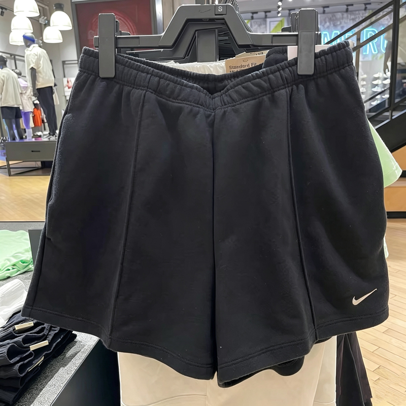 Authentic Nike Women's New Embroidered Logo Comfortable Terry Shorts Hf6941-010