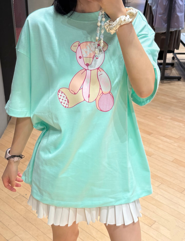 Wenwen Genuine Nike Women's New Bear Design Comfortable Loose Short-Sleeve Casual T-Shirt Im3380-353 Wenwen Genuine Nike Women's New Bear Design Comfortable Loose Short-Sleeve Casual T-Shirt Im3380-353