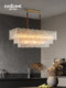 [Water Ripple]French-Style Light Luxury Living Room Chandelier, European Retro Master Bedroom Room Lamp, Warm Vintage Chandelier