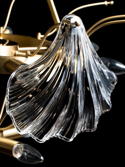 [Shell] Light Luxury Living Room Lamp All-Copper Chandelier Creative Stylish Post-Modern Minimalist Dining Room Lamp Scandinavian Designer