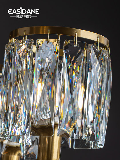 [Starry]Light Luxury Crystal Chandelier Living Room Lamp New Elegant Dining Room Bedroom Simple Lighting Post-Modern All-Copper