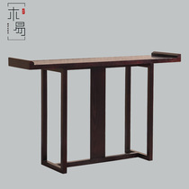  New Chinese style solid wood entrance table Modern Chinese style Zen entrance cabinet Foyer entrance decoration table Living room case for table
