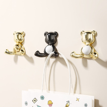 Wardrobe hook Nordic wall hanging wall coat hook clothes shoe cabinet entrance hall coat hook single creative bear coat hook