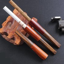 Full solid wood integrated small cigar cigarette holder creative two use hand cigarette filter male lady thickness smoke red wood cigarette holder