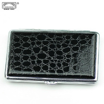 Double gun lengthened leather cigarette case 20 Ladies Slim Fit Ultra Slim man portable fit 14 coarse cigarette case PU