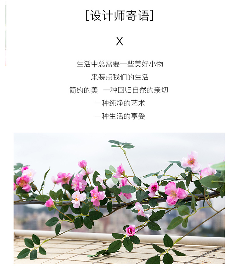 Hoa giả mây trần điều hòa không khí gói cống ống trang trí mây uốn lượn cản trở nhựa hoa cây nho mô phỏng - Hoa nhân tạo / Cây / Trái cây giá lan giả hạc rừng