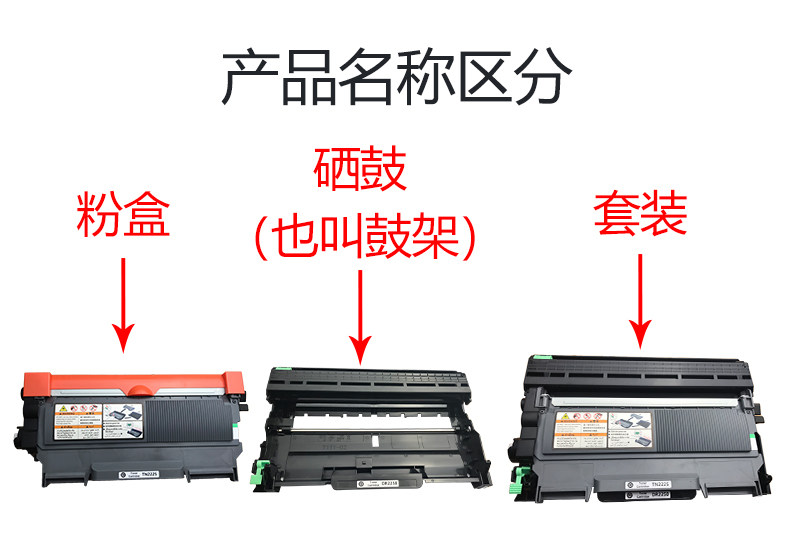 Áp dụng anh em mực mfc7360 hộp mực tn2225 bột mực 2215 dcp7060D 7470 hl2240 hl2250DW 2840 2890 trống giá máy in laser DCP7057 - Hộp mực