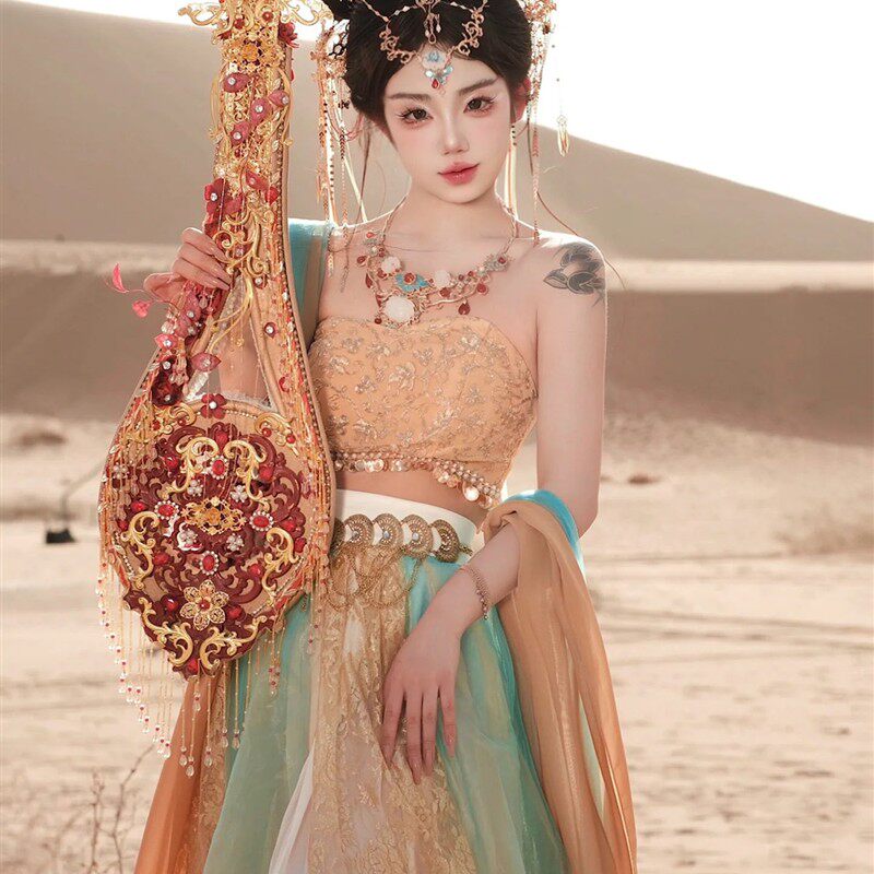 敦煌飞天公主异域新款摄影写真沙漠旅拍服饰_cos摄影_淘宝游戏网