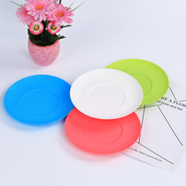 Plastic plate plate Round color small plate Cold dish platter Imitation porcelain round flat plate Bone plate Snack snack plate