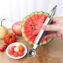 Stainless steel fruit ball digger watermelon digging ball spoon carving knife fruit cutter platter ice ice cream tool watermelon spoon