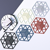 Anti-Burn Insulation Mat Thickened Dining Mat Nordic Cup Mat Rhomboid Bowl Mat Macaron Casserole Mat Square Table Mat Multisection