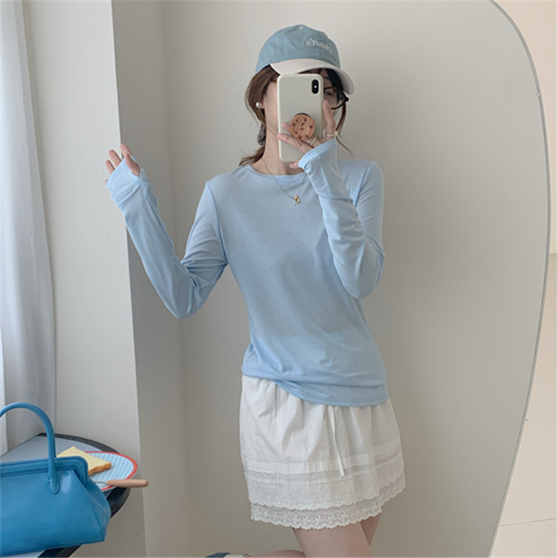 Baby Blue Lyocell Long-Sleeved Sun Protection Blouse for Women, Summer Design, Cool, Lightweight and Beautiful Top