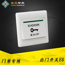 Go door switch button 86 box E6 Access control switch ABS fire door open button Two-wire button is often open