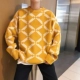 Áo len nam màu vàng mùa đông phiên bản Hàn Quốc của quần áo thủy triều 2018 xu hướng mới áo len lỏng đôi cao cổ