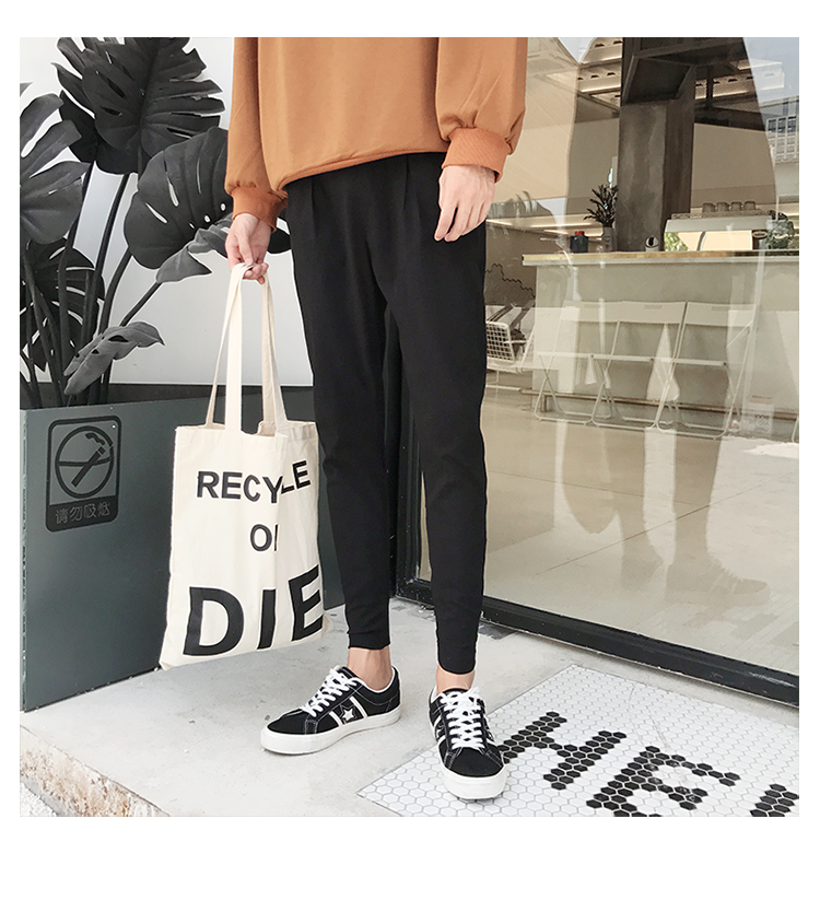 Quần mùa thu nam Slim phiên bản Hàn Quốc của quần vintage cổ điển xu hướng quần thể thao quần jogger kaki nam