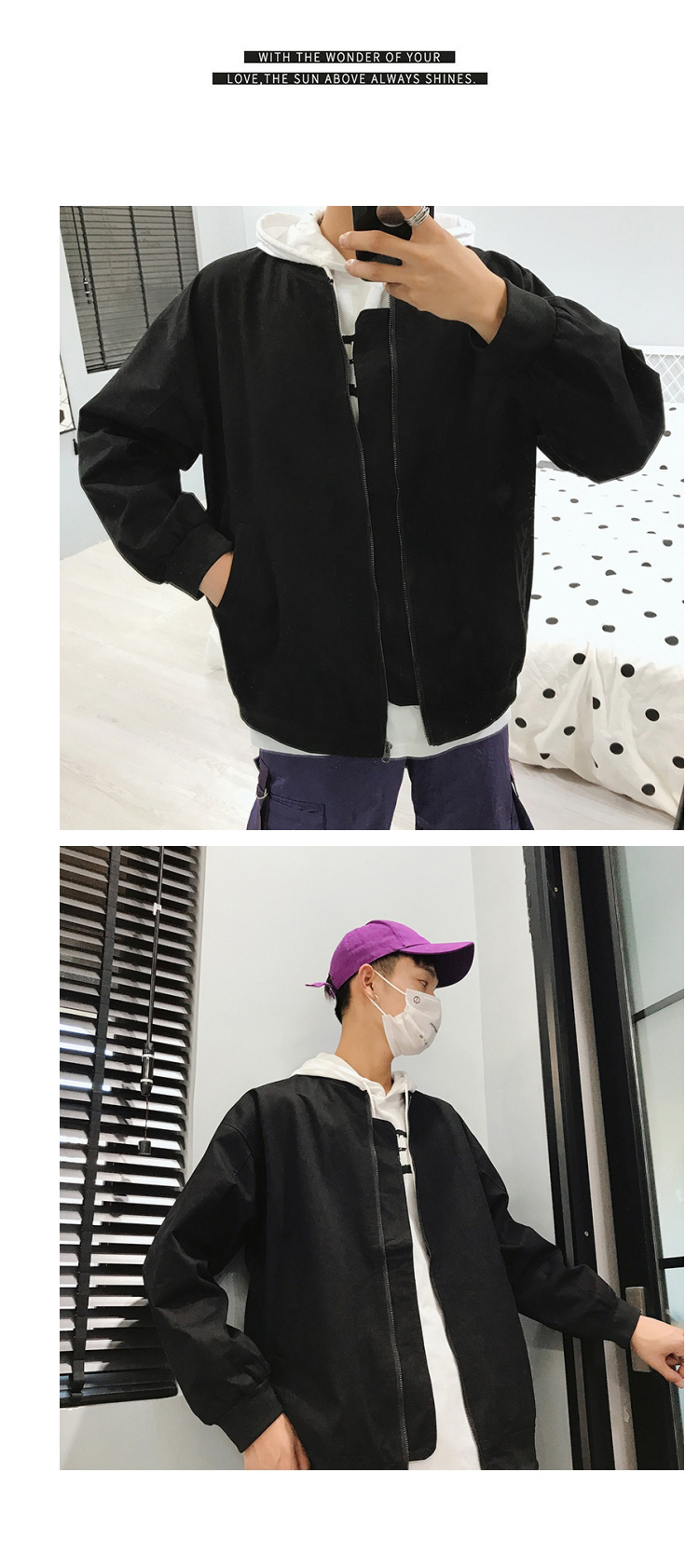 Loose xu hướng thương hiệu áo khoác nam xu hướng in mùa thu giải trí cổng gió phong cách quần áo áo khoác đồng phục bóng chày áo khoác bomber nam