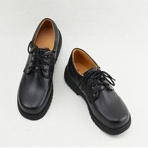 Junior high school students leather shoes Shenzhen school shoes black men's uniform shoes Senior high school speech dress shoes lace-up leather shoes