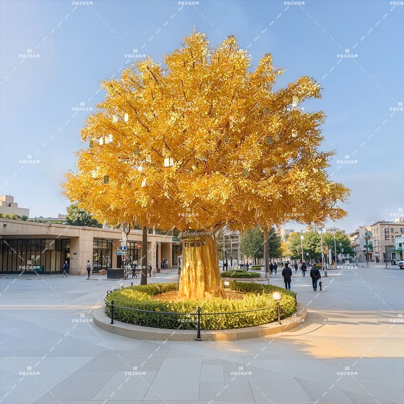 Golden Simulated Banyan Tree, Money Tree, Large Large Golden Tree, Golden Money Tree, Shopping Mall Square Simulated Tree Decoration Golden Simulated Banyan Tree, Money Tree, Large Large Golden Tree, Golden Money Tree, Shopping Mall Square Simulated Tree Decoration