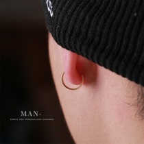 Single Japanese and Korean mens and womens fine gold earrings punk hipster titanium steel jewelry 2021 New Tride mens earrings