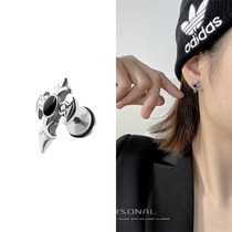 Net Red mens and womens earrings cool fashion titanium steel 2021 New Tide mens earrings punk retro cross