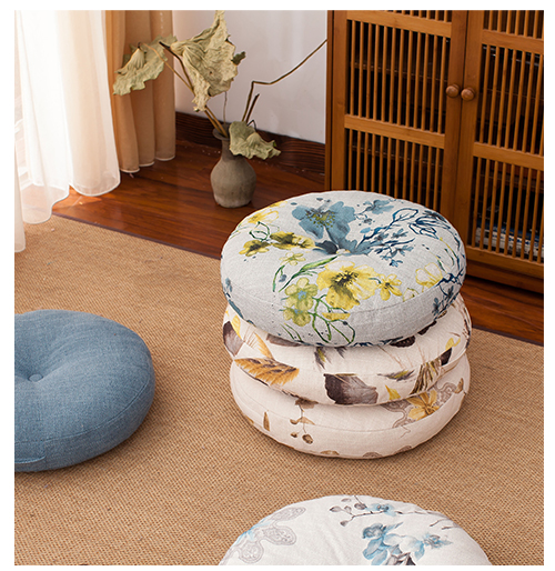 Vải phòng khách sàn đệm cửa sổ và dày tròn futon đệm ghế tatami mat sàn nhà lười biếng - Ghế đệm / đệm Sofa nệm ngồi ghế gỗ