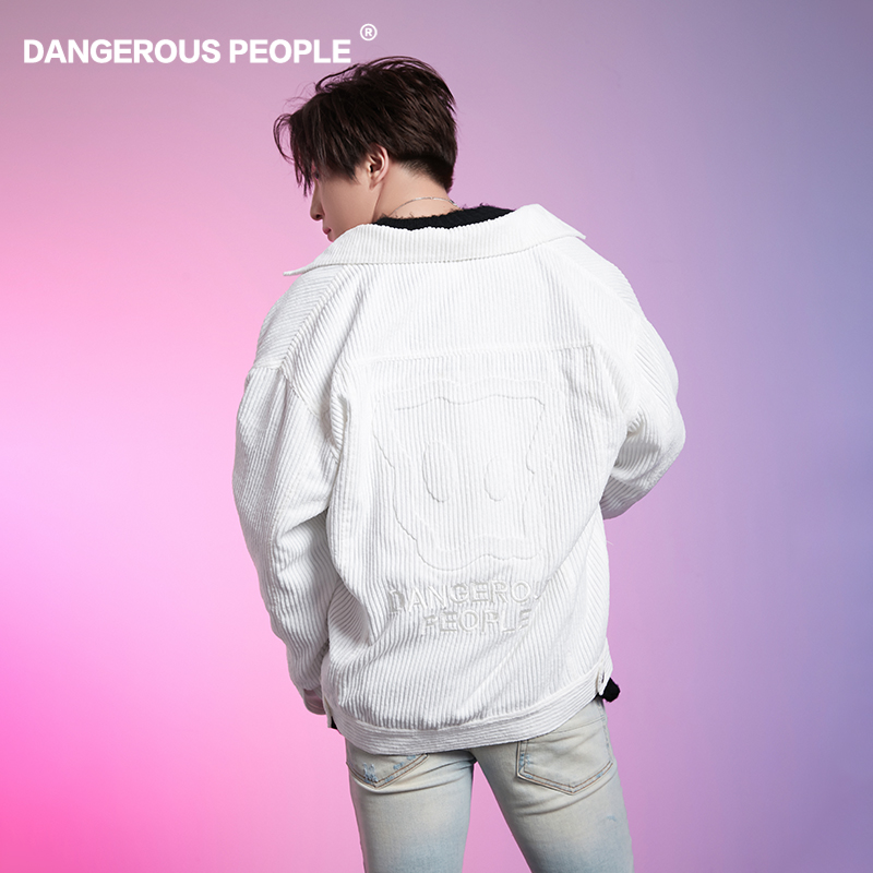 Dangerouspeople Xue Zhiqian dsp corduroy paper bag man print denim fashion jacket jacket