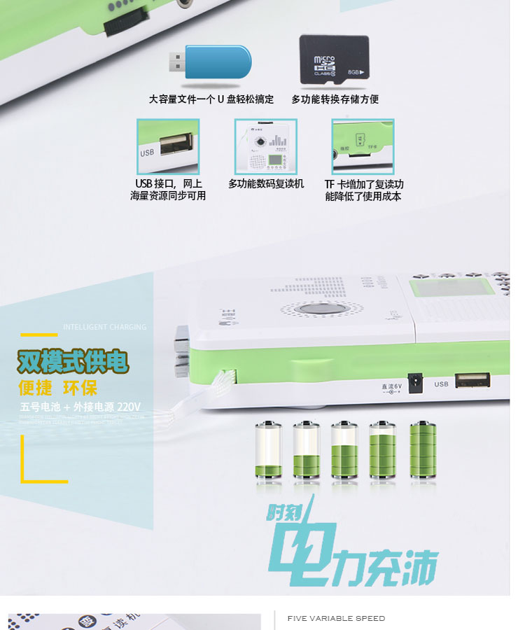 Subor / Little Overlord E705 Tiếng Anh Repeater Băng ổ đĩa Walkman U đĩa TF sao chép thẻ ghi âm MP3 - Máy nghe nhạc mp3 