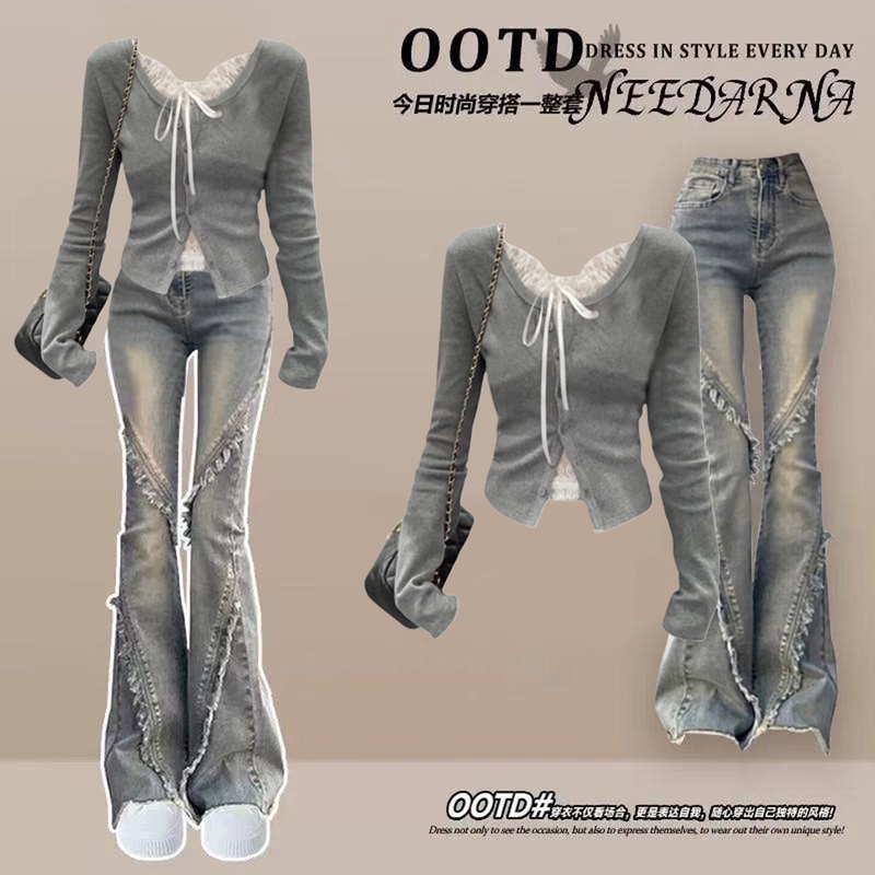Very Stylish Flared Pants for Women, Spring and Autumn 2026, Super Popular Outfit, Unique and Beautiful Complete Outfit Set