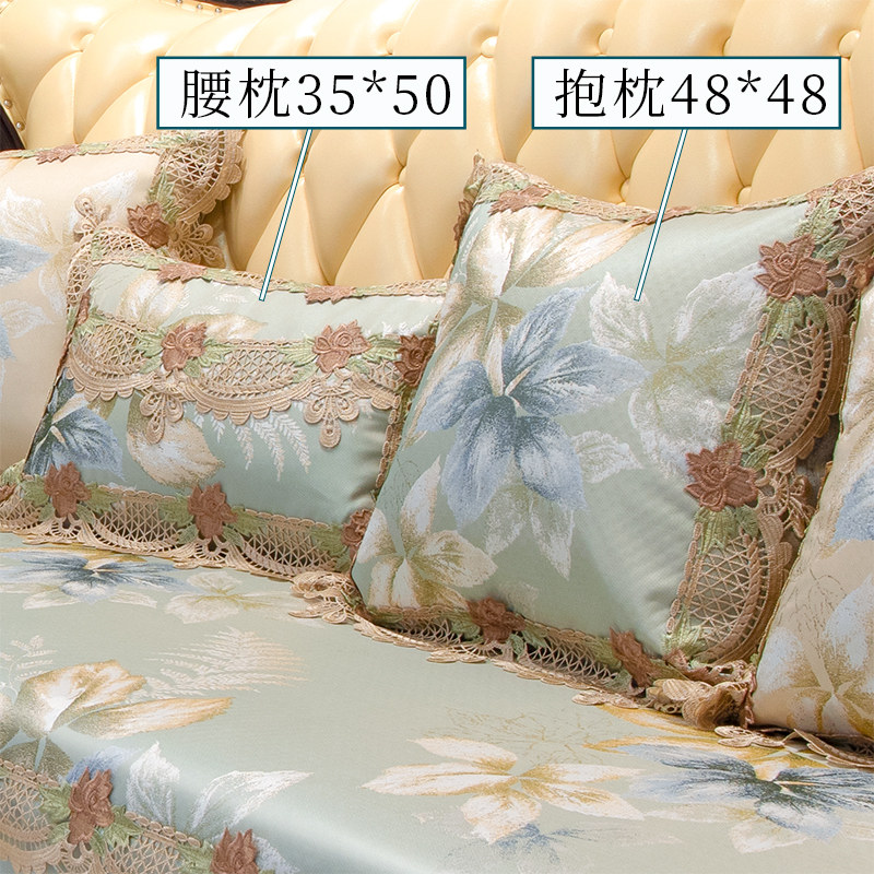 European style pillow cushion high-end luxury living room bedside office car sofa pillow backrest lumbar pillow customization