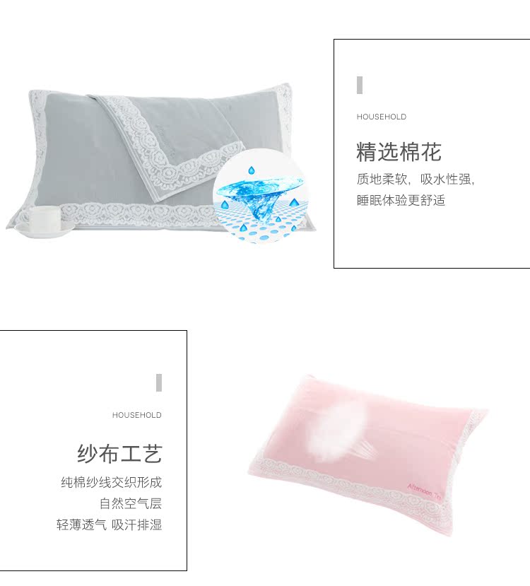 Sanli gối bông mềm cặp đôi bán giải phóng mặt bằng bông gạc đặc biệt cao cấp châu Âu bốn mùa qua vỏ gối