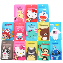 Silicone card holder with lanyard cartoon childrens bus card student pick-up card hollow Korean cute sling soft card holder