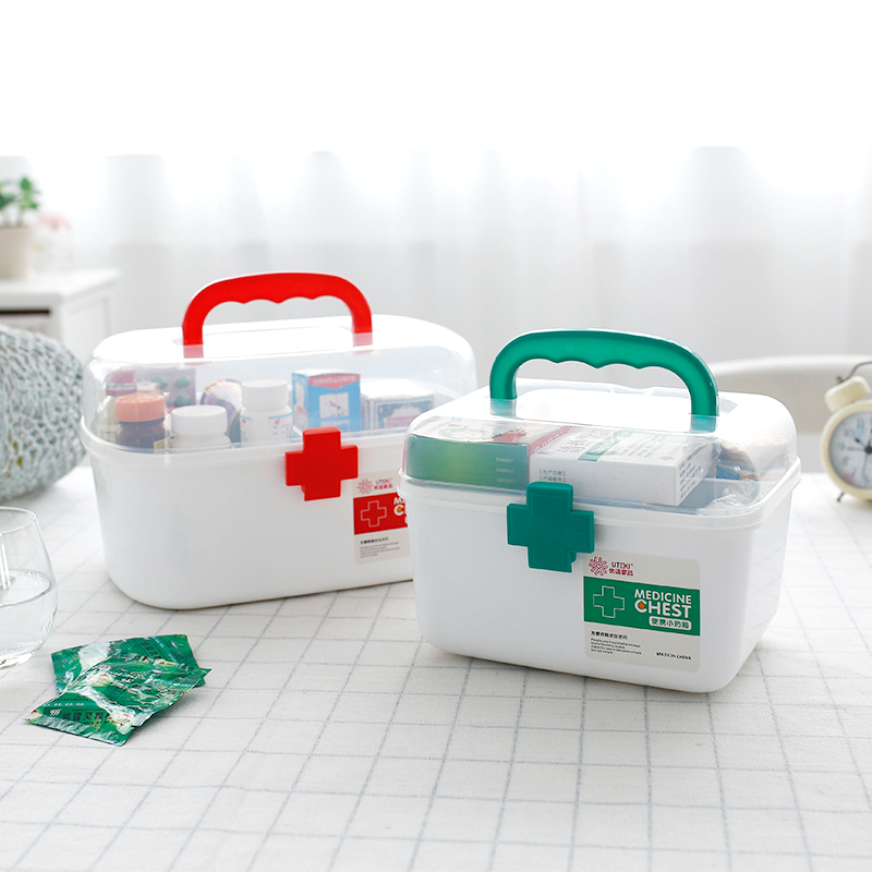 First Aid Kit Home Full Set Large Small Size Medical Box Portable Children Mini Medicine Box Home Drug Material Containing Box