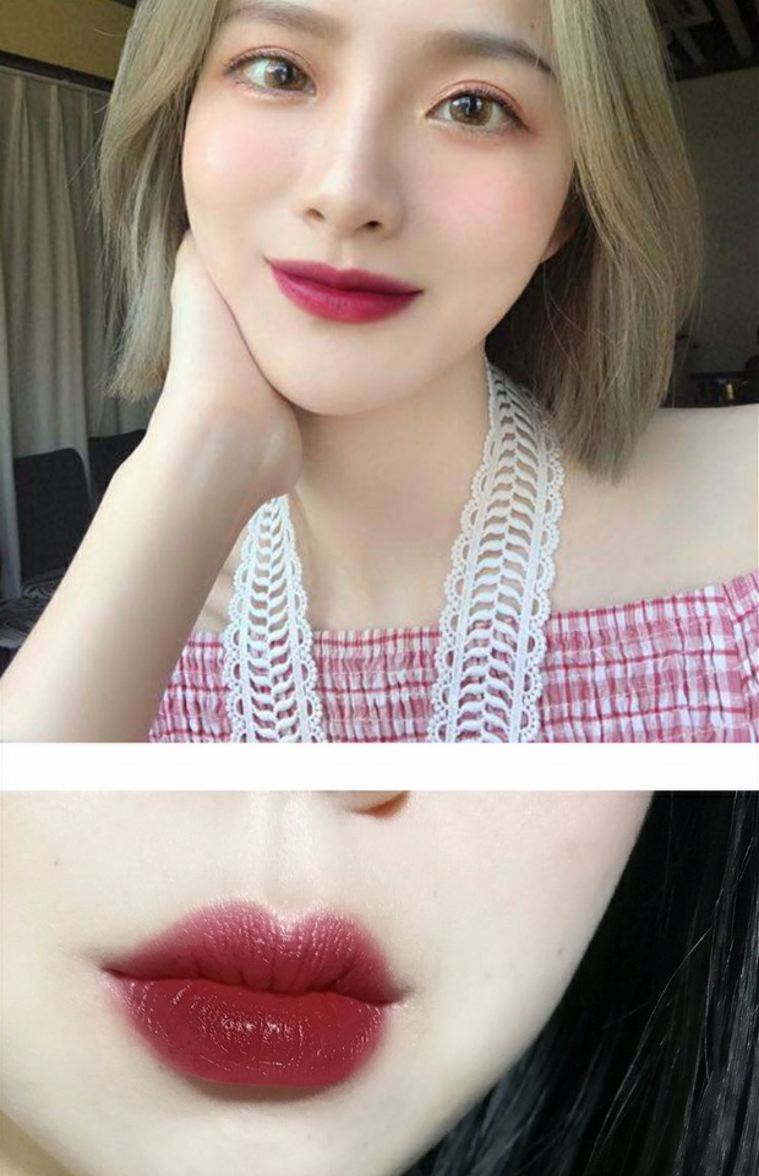 Hàn Quốc unny Youyi nhỏ đen vuông đen ống từ màu son môi mờ nữ nhung son lá phong đỏ máu bò - Son môi a31 black rouge